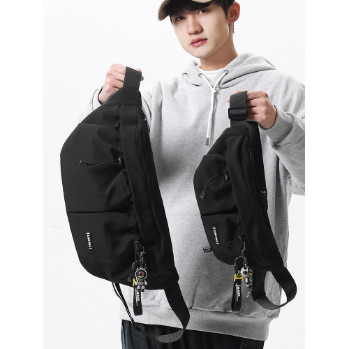 2025新款潮酷大容量胸包男士運動騎行單肩後後後背包工裝出行斜後後背包女