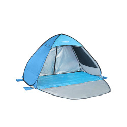 戶外沙灘帳篷速開可攜式折曡遮陽海邊防曬雨超大全自動兒童涼棚簡易