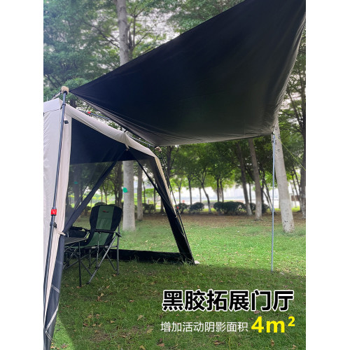 戶外天幕帳篷自動速開鋁桿露營防雨防曬銀膠沙灘釣魚蚊帳遮陽涼棚