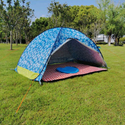 無底沙灘帳篷野餐免搭防曬家庭室內海邊折曡帳篷戶外全自動彈