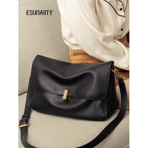 真皮包包女款2026新款冬季高級感單肩鏈條包休閒軟皮斜背子母包女