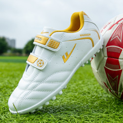 廻力兒童足球鞋訓練鞋碎釘免系帶男童中小學生男孩子女孩專用球鞋