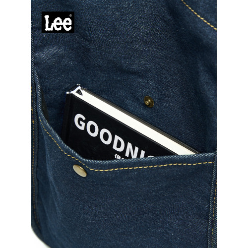 Lee官方牛仔布托特包女生休閒單肩包大容量輕便手提包學生手拎包