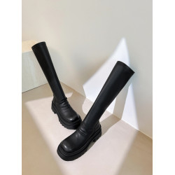 厚底增高黑色長靴子女2026新款秋冬季顯瘦高筒靴瘦瘦靴長筒騎士靴