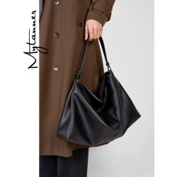 【麥田人】慵懶松弛感牛皮托特包女大容量通勤秋冬軟皮單肩斜後後背包