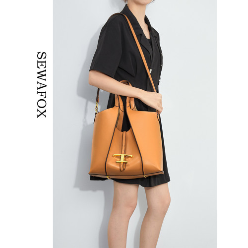 大容量手提托特包小衆通勤女包包高級感輕奢大包女士單肩包斜後後背包