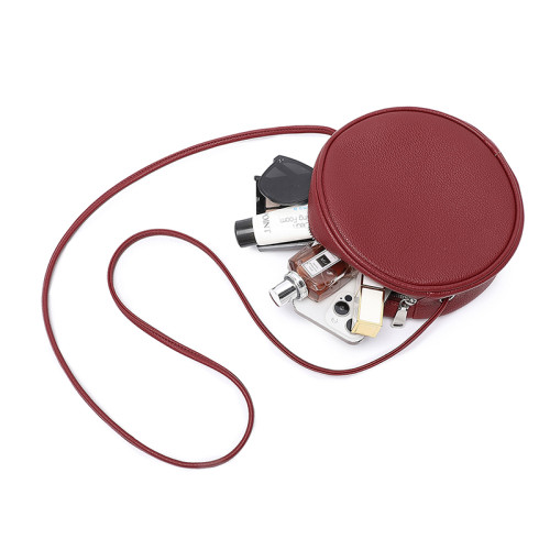 YONBEN/元本良廠安可拉紅單肩圓包休閒外出可攜式單肩斜後後背包百搭包