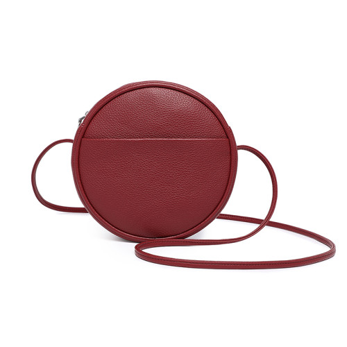 YONBEN/元本良廠安可拉紅單肩圓包休閒外出可攜式單肩斜後後背包百搭包