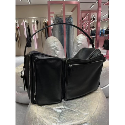 網紅同款真皮暗黑多口袋超大托特包大容量休閒手提單肩大包百搭女