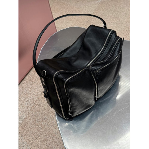 網紅同款真皮暗黑多口袋超大托特包大容量休閒手提單肩大包百搭女