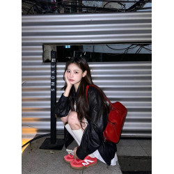 阿馨yolo 網紅同款紅色蝴蝶結法棍包高級感小衆設計百搭腋下包女