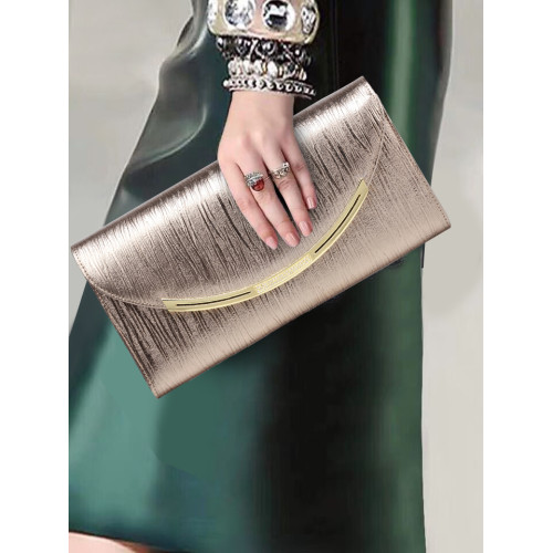 時尚真皮宴會手拿包女氣質2026新款牛皮有卡位大容量手抓包鏈條包