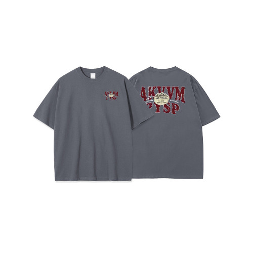 重磅純棉白色t恤短袖男生美式潮牌夏季2025新款休閒半袖寬鬆上衣