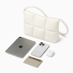 Comfyable腋下包女式磁吸單肩包通勤簡約輕便適用iPadmini7/6白色