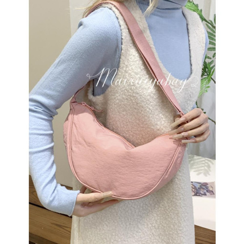 日單餃子包2025新款文藝休閒風尼龍帆布手機包斜後後背包腋下包單肩包