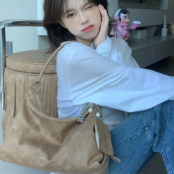 上新韓國流浪包包許允真泫雅金雪炫同款單肩手提包