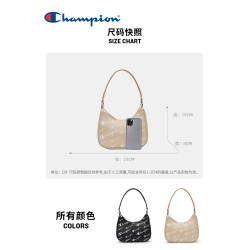 Champion冠軍腋下包女潮牌滿印老花單肩包老錢風後後背包通勤手提包
