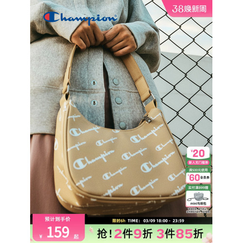 Champion冠軍腋下包女潮牌滿印老花單肩包老錢風後後背包通勤手提包