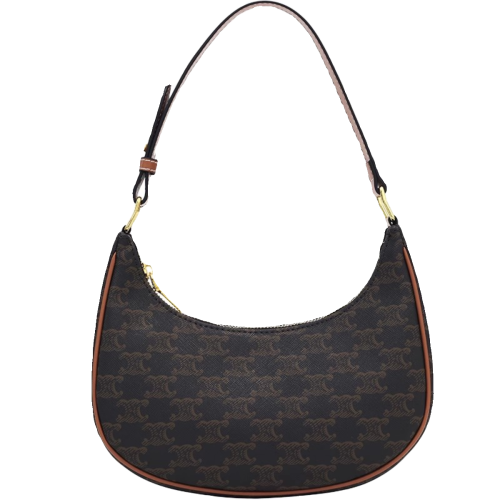 香港真皮腋下包包女2025新款秋冬月亮包半月包單肩斜背月牙包