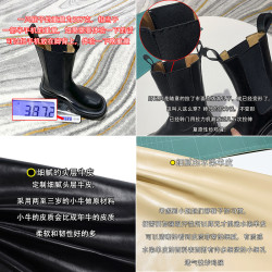 全牛皮~真皮內增高馬丁靴女英倫風中筒厚底菸筒切爾西靴秋短靴子