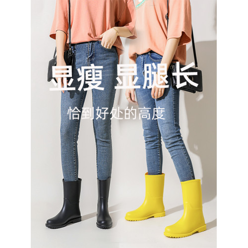 雨牧雨鞋女款時尚外穿雨靴中筒水鞋防水防滑膠鞋輕便套鞋成人水靴 雨牧雨鞋女款時尚外穿雨靴中筒水鞋防水防滑膠鞋輕便套鞋成人水靴