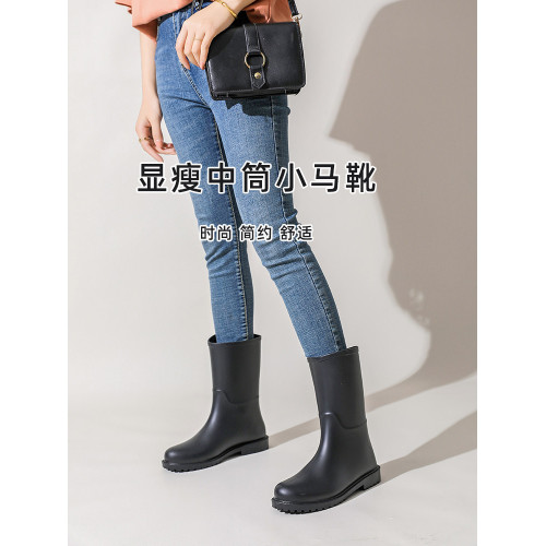 雨牧雨鞋女款時尚外穿雨靴中筒水鞋防水防滑膠鞋輕便套鞋成人水靴 雨牧雨鞋女款時尚外穿雨靴中筒水鞋防水防滑膠鞋輕便套鞋成人水靴