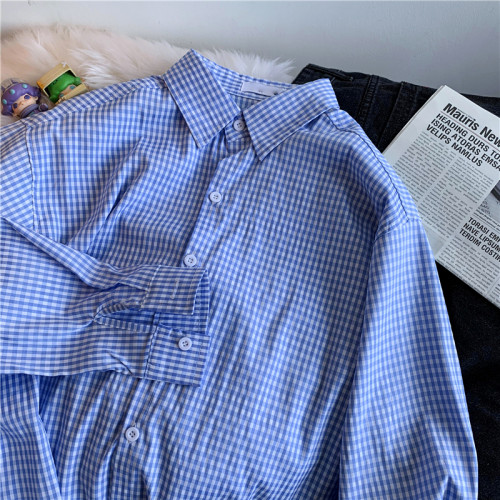 黑白格子襯衫男士日系長袖襯衣ins痞帥港風情侶上衣帥氣百搭外套