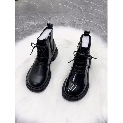 超火馬丁靴女平底真皮新款漆皮芒果頭時尚短靴冬加絨棉靴秋單靴子 超火馬丁靴女平底真皮新款漆皮芒果頭時尚短靴冬加絨棉靴秋單靴子