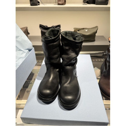 羊皮版~復古真皮厚底馬丁靴女秋2025新款堆堆中筒靴寬筒騎士短靴 羊皮版~復古真皮厚底馬丁靴女秋2025新款堆堆中筒靴寬筒騎士短靴