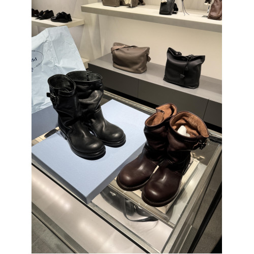 羊皮版~復古真皮厚底馬丁靴女秋2025新款堆堆中筒靴寬筒騎士短靴 羊皮版~復古真皮厚底馬丁靴女秋2025新款堆堆中筒靴寬筒騎士短靴