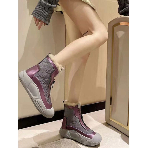 2025冬季新款高腰馬丁靴女加絨保暖雨防布方格高幫厚底雪地棉鞋子 2025冬季新款高腰馬丁靴女加絨保暖雨防布方格高幫厚底雪地棉鞋子