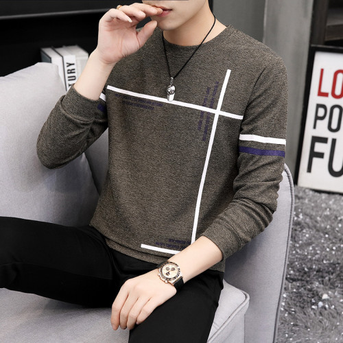 長袖T恤男秋裝上衣圓領針織衛衣潮男裝秋衣帥氣衣服青少年打底衫 長袖T恤男秋裝上衣圓領針織衛衣潮男裝秋衣帥氣衣服青少年打底衫