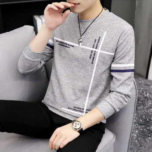 長袖T恤男秋裝上衣圓領針織衛衣潮男裝秋衣帥氣衣服青少年打底衫 長袖T恤男秋裝上衣圓領針織衛衣潮男裝秋衣帥氣衣服青少年打底衫