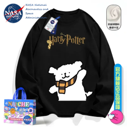 NASA聯名日系可愛卡通長袖t恤男女純棉秋季百搭情侶寬鬆打底上衣