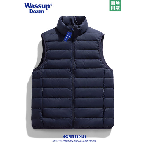 WASSUP DOZEN排骨輕薄男羽絨馬甲立領無袖修身透氣坎肩外套羽絨服 WASSUP DOZEN排骨輕薄男羽絨馬甲立領無袖修身透氣坎肩外套羽絨服