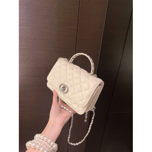 I.TELLE小香風菱格鏈條包包女2025新款百搭單肩斜後後背包手提小方包