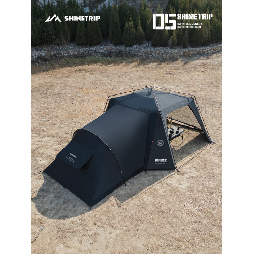 山趣戶外穹頂天幕帳篷二合一全自動速開防曬防雨野營過夜露營可攜式