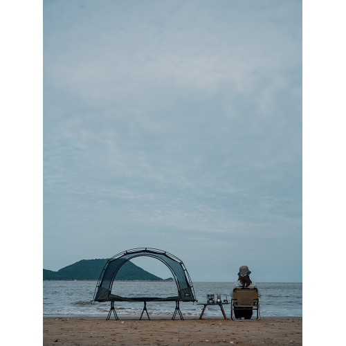 春山蓬萊單人雲紗帳戶外行軍床離地帳篷防蚊蟲透氣單人輕量化睡眠