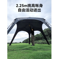 BLACKDOG黑狗戶外自立速開天幕黑膠帳篷露營防風雨穹頂防曬遮陽棚