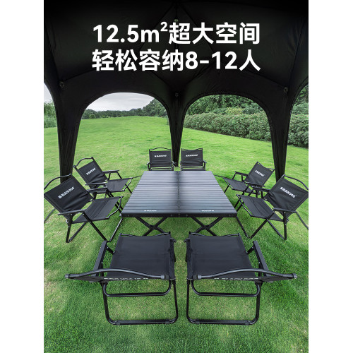 BLACKDOG黑狗戶外自立速開天幕黑膠帳篷露營防風雨穹頂防曬遮陽棚