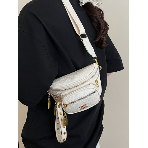 韓版時尚百搭寬肩帶日常出行包包女2025夏季新款高級感斜背馬鞍包