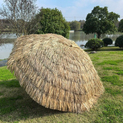 夏季戶外稻草傘民宿庭院茅草傘遮陽傘仿真露營庭院氛圍造景花園傘