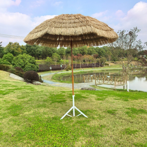 夏季戶外稻草傘民宿庭院茅草傘遮陽傘仿真露營庭院氛圍造景花園傘