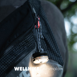 WELLHIKE戶外磁吸小圓燈警示信號燈氛圍多功能帳篷天幕吸盤背夾款