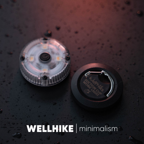 WELLHIKE戶外磁吸小圓燈警示信號燈氛圍多功能帳篷天幕吸盤背夾款