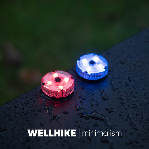 WELLHIKE戶外磁吸小圓燈警示信號燈氛圍多功能帳篷天幕吸盤背夾款