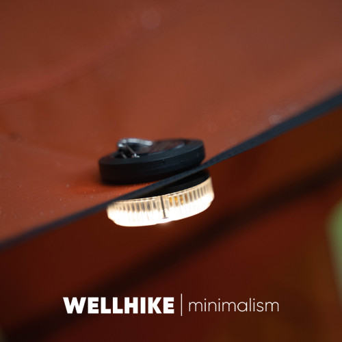 WELLHIKE戶外磁吸小圓燈警示信號燈氛圍多功能帳篷天幕吸盤背夾款