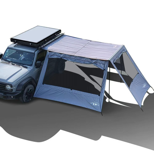 靈野戶外車邊帳天幕帳篷suv車頂側帳車側邊遮陽篷硬殼防雨防曬