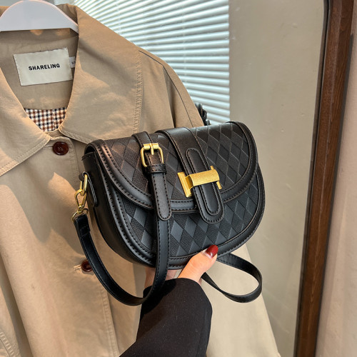 高級感包包女2025新款小衆撞色單肩斜後後背包時尚百搭半圓馬鞍包迷你 高級感包包女2025新款小衆撞色單肩斜後後背包時尚百搭半圓馬鞍包迷你