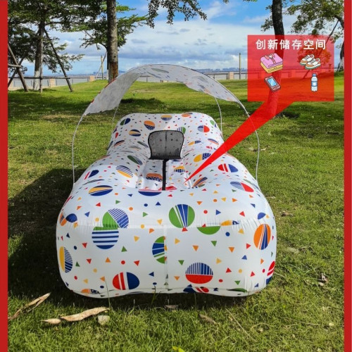 戶外露營充氣床墊單人便捷式充氣床成人充氣沙發遮陽氣墊床懶人床 戶外露營充氣床墊單人便捷式充氣床成人充氣沙發遮陽氣墊床懶人床